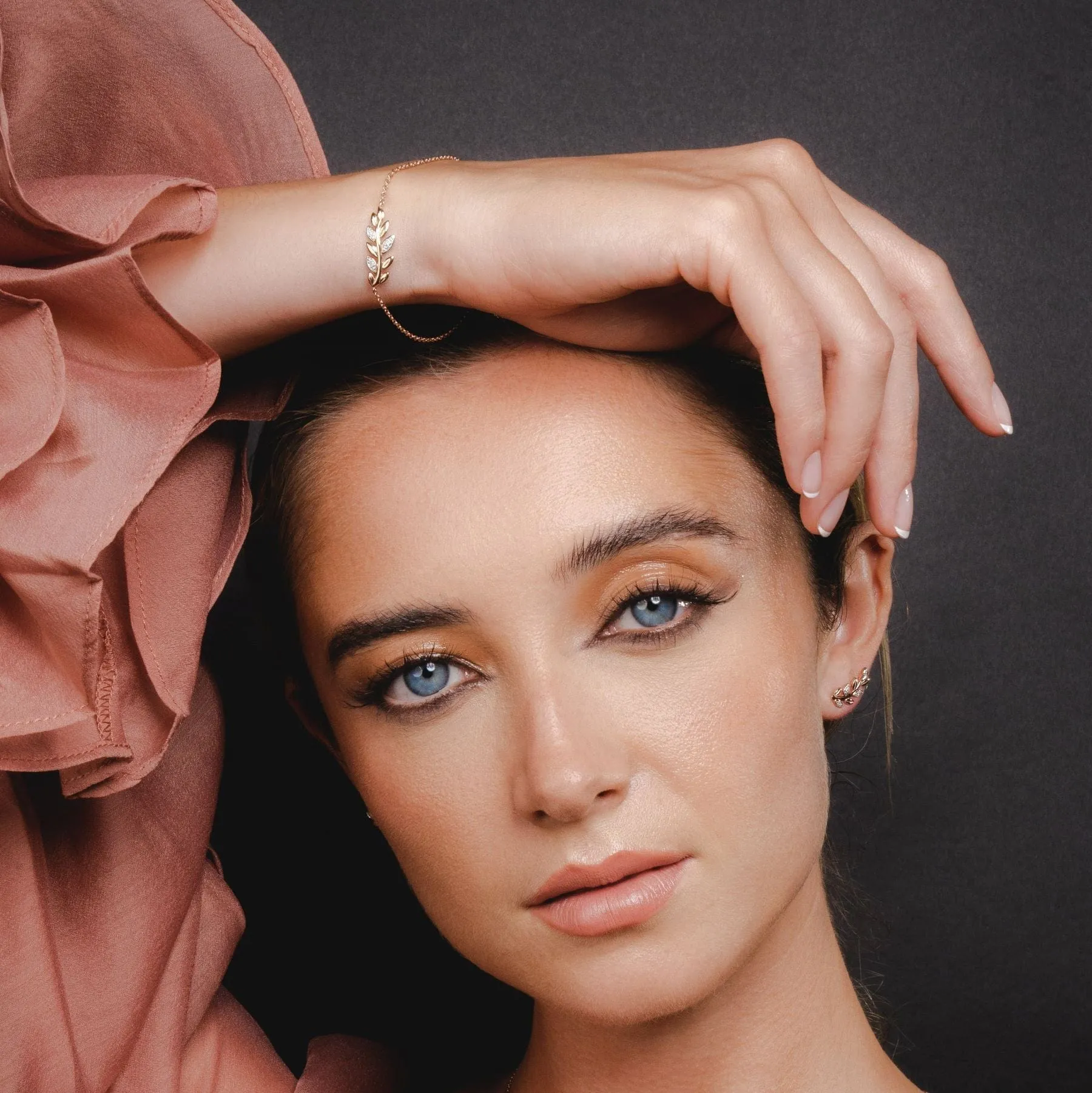 O Leaf Diamond Bracelet in 9ct Rose Gold sold by Gemondo Jewellery product image thumbnail 2