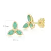 Floral Marquise Emerald Stud Earrings in 9ct Yellow Gold sold by Gemondo Jewellery