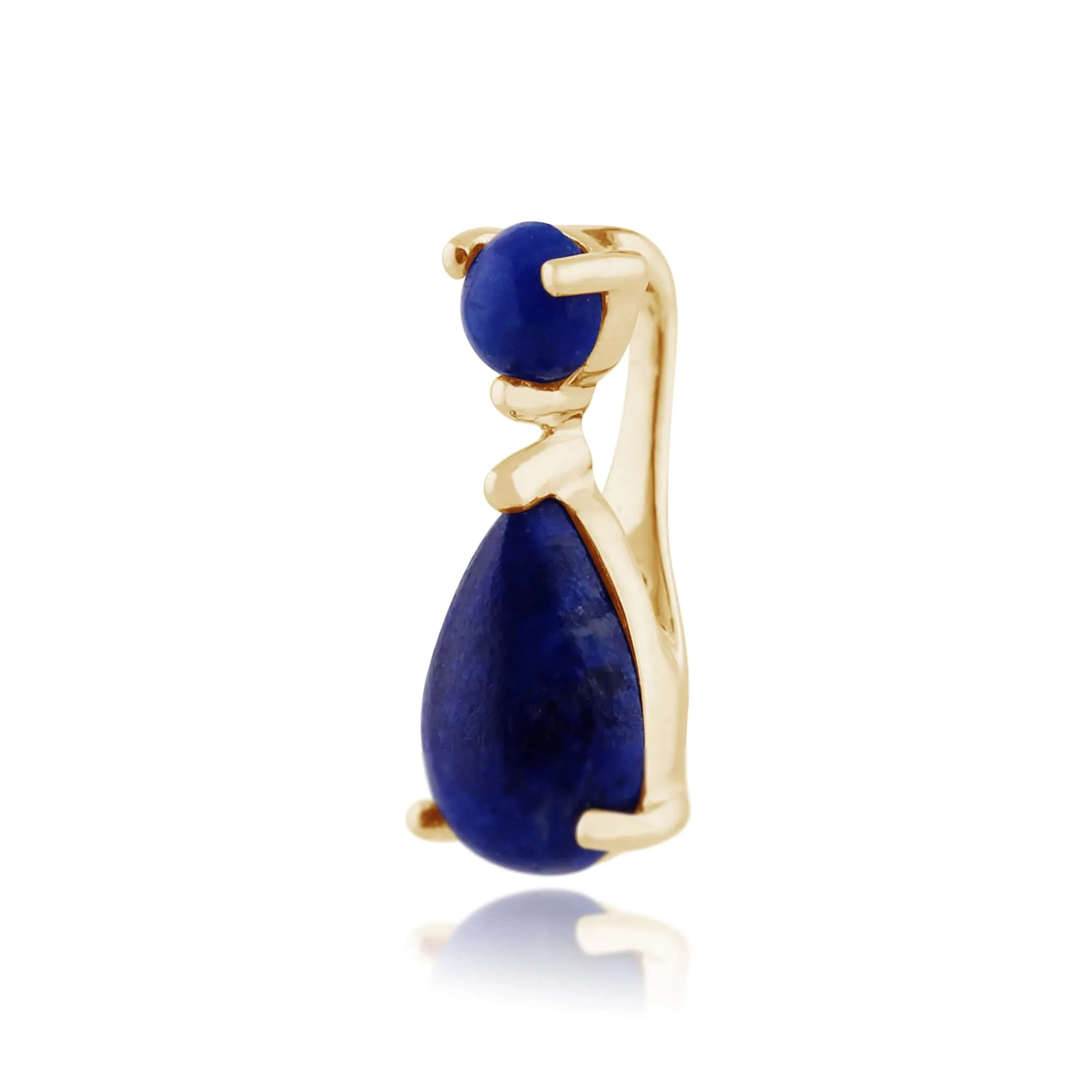 Classic Pear Lapis Lazuli Pendant in 9ct Yellow Gold sold by Gemondo Jewellery product image thumbnail 2