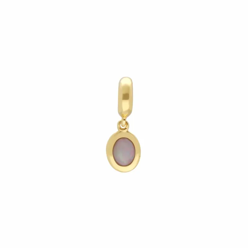 Achievement 'Karmic Reflection' Gold Plated Opal Charm sold by Gemondo Jewellery