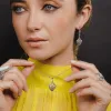 Art Deco Style Opal & Marcasite Shield Drop Earrings & Necklace Set in Silver sold by Gemondo Jewellery