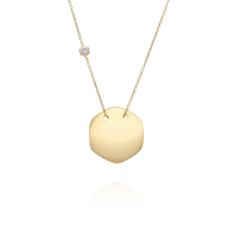 Morganite Engravable Necklace in Sterling Silver sold by Gemondo Jewellery