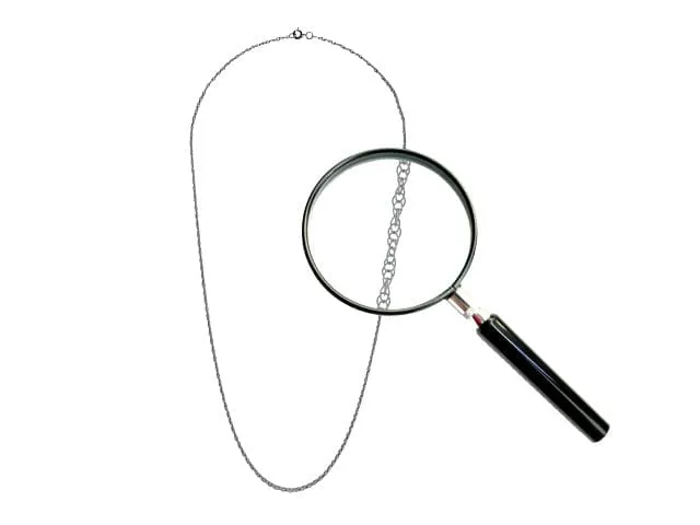 9ct White Gold 18" Prince of Wales Chain sold by Gemondo Jewellery