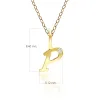 Alphabet Letter P Diamond pendant in 9ct Yellow Gold sold by Gemondo Jewellery