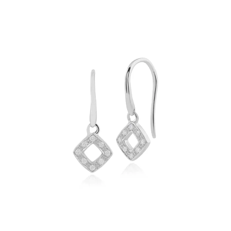Gemondo 9ct White Gold 6pt Diamond Drop Earrings sold by Gemondo Jewellery