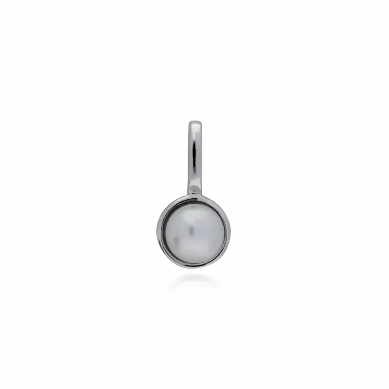 Gemondo Sterling Silver Single Stone Pearl Charm sold by Gemondo Jewellery