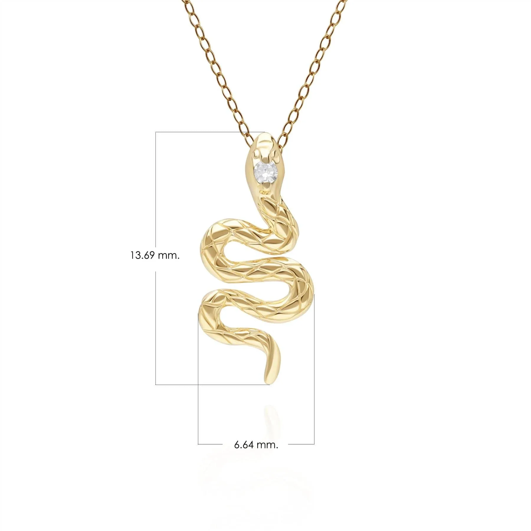 ECFEW™ Diamond Snake Wrap Pendant in 9ct Yellow Gold sold by Gemondo Jewellery product image thumbnail 2