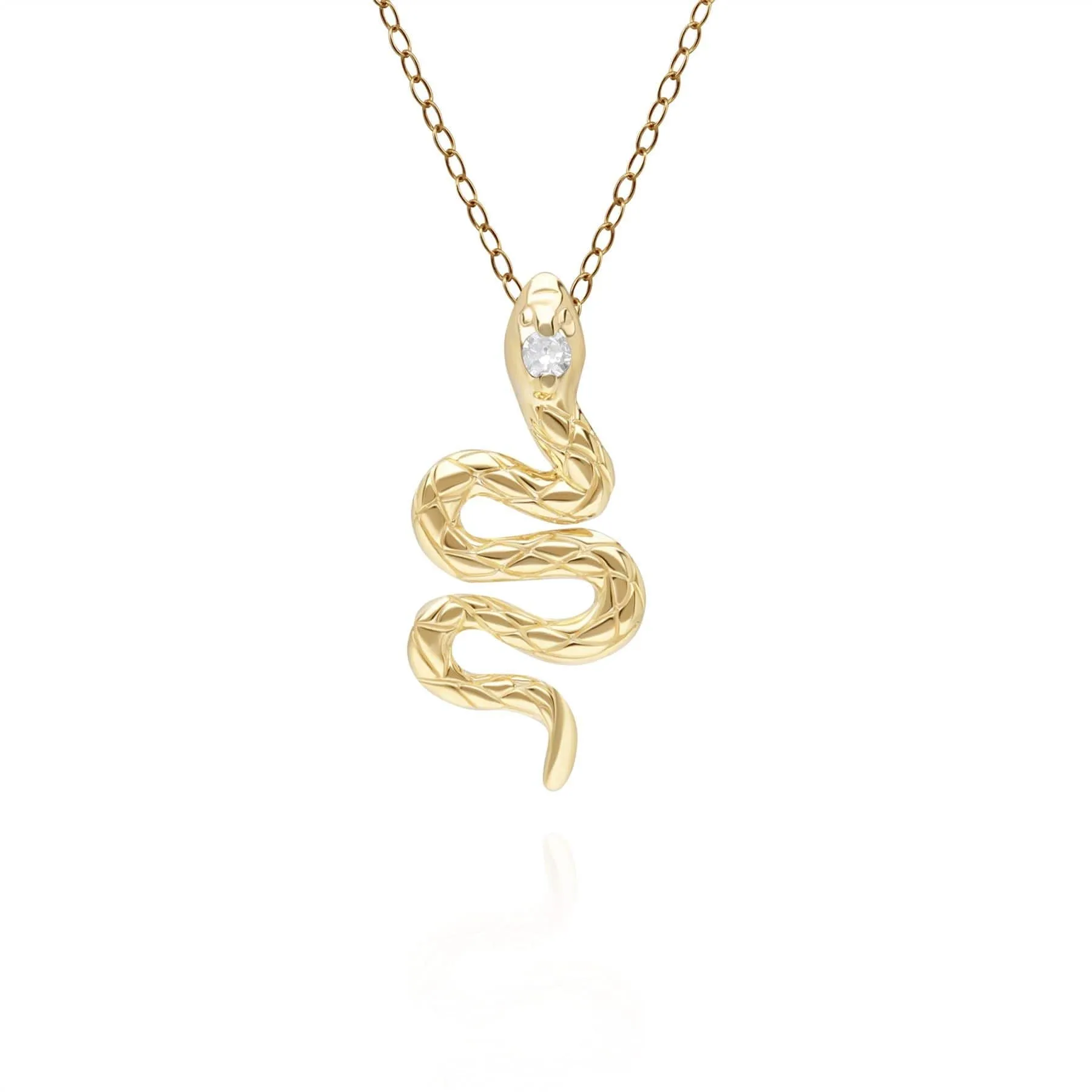 ECFEW™ Diamond Snake Wrap Pendant in 9ct Yellow Gold sold by Gemondo Jewellery