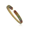 Rainbow Gemstone Open Ring in Gold Plated Sterling Silver sold by Gemondo Jewellery