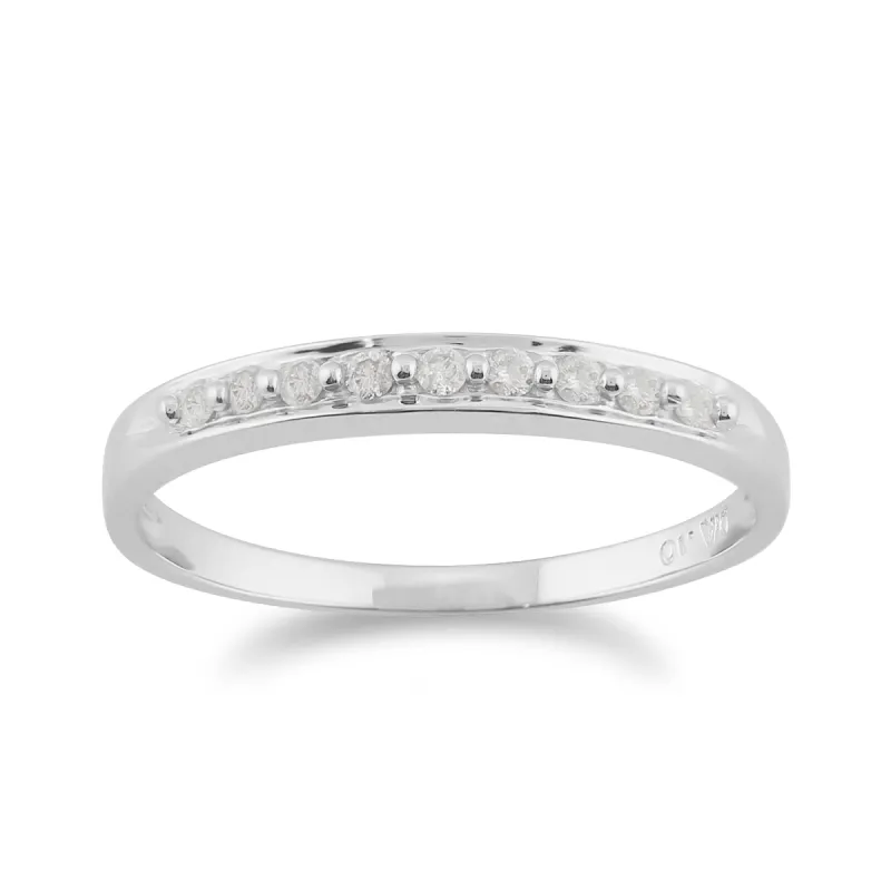 Classic Round Diamond Eternity Ring Band in 9ct White Gold  sold by Gemondo Jewellery
