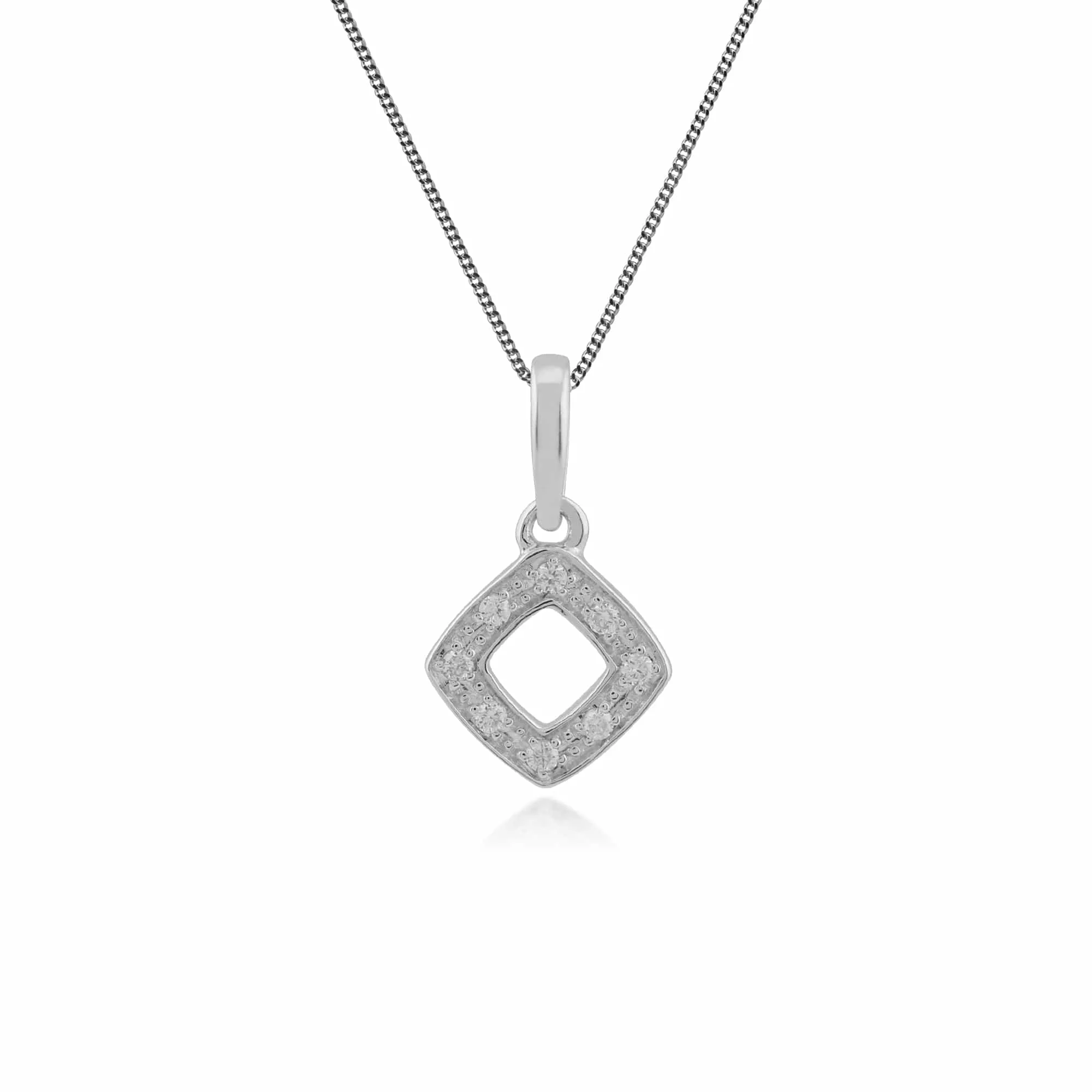 Gemondo 9ct White Gold 3pt Diamond Pendant on 45cm Chain sold by Gemondo Jewellery
