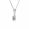 Gemondo Sterling Silver Blue Topaz & White Topaz Oval Pendant on 45cm Chain sold by Gemondo Jewellery