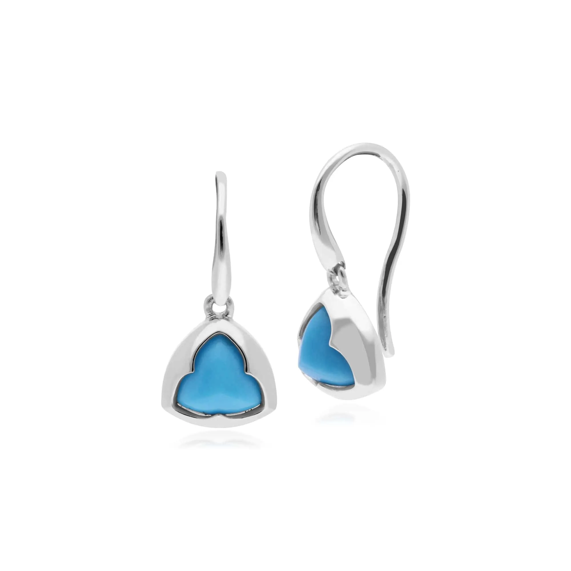 Gemondo Sterling Silver Turquoise Prism Sugarloaf Drop Earrings sold by Gemondo Jewellery