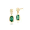 Classic Oval Emerald Bezel Set Drop Earrings in 9ct Yellow Gold sold by Gemondo Jewellery