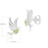 ECFEW™ Creator Peridot Dove Stud Earrings in Sterling Silver sold by Gemondo Jewellery