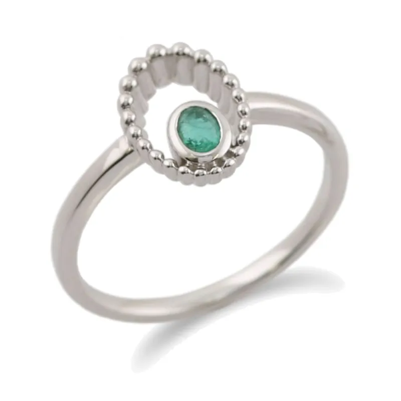 Gemondo 925 Sterling Silver 0.11ct Emerald Ring sold by Gemondo Jewellery