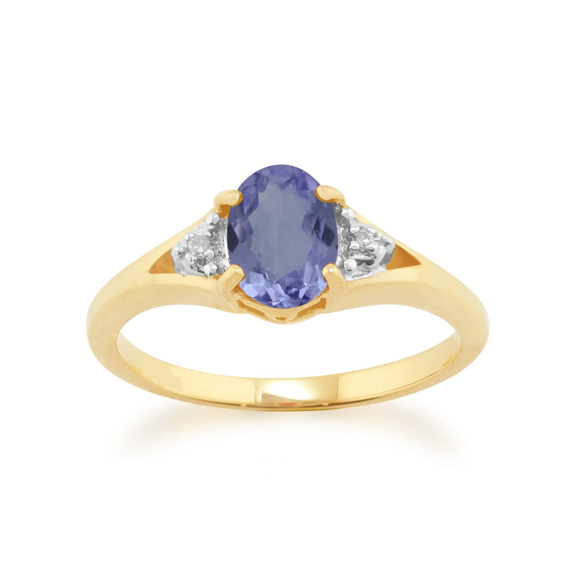 Gemondo 9ct Yellow Gold 0.69ct Tanzanite & Diamond Ring sold by Gemondo Jewellery