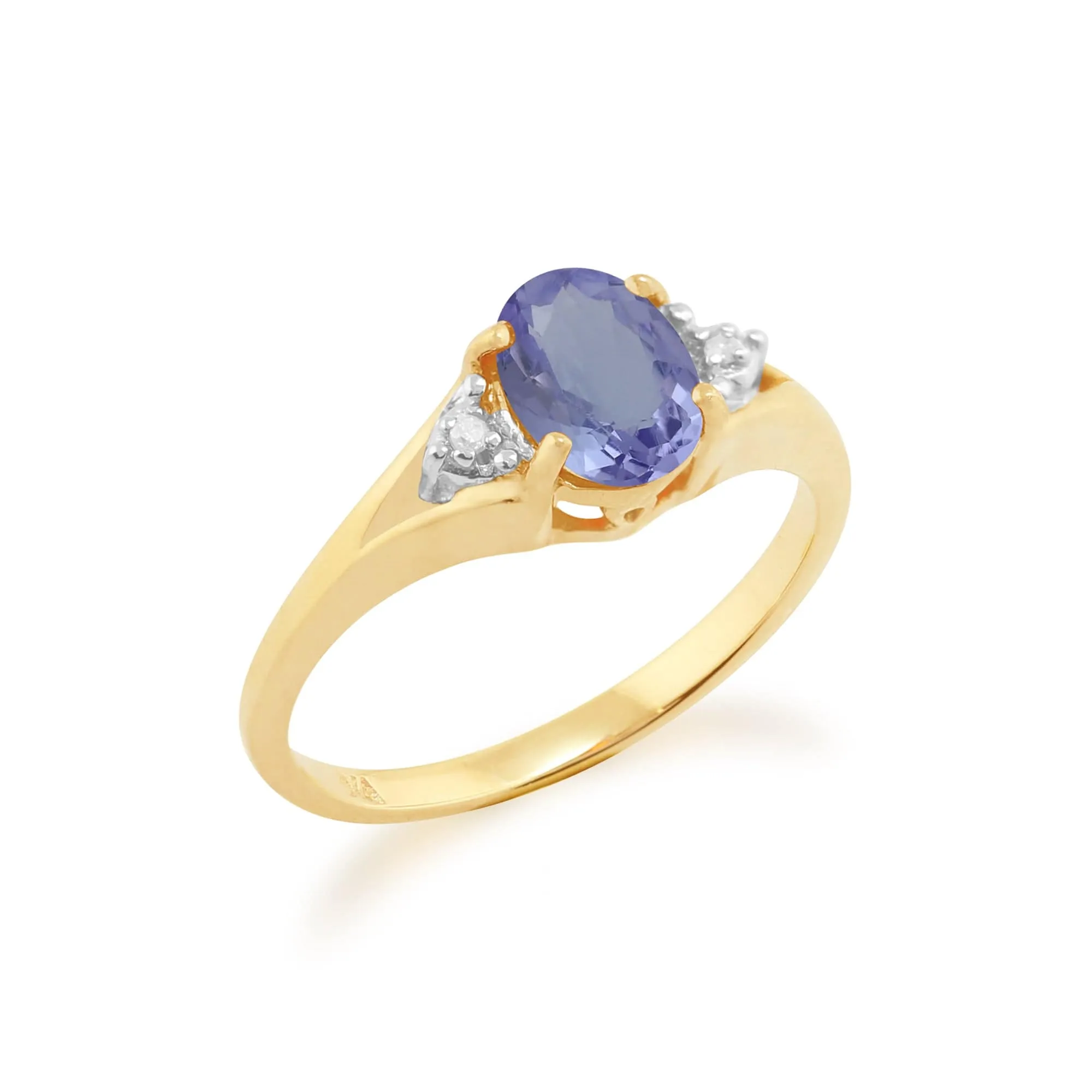 Gemondo 9ct Yellow Gold 0.69ct Tanzanite & Diamond Ring sold by Gemondo Jewellery product image thumbnail 2