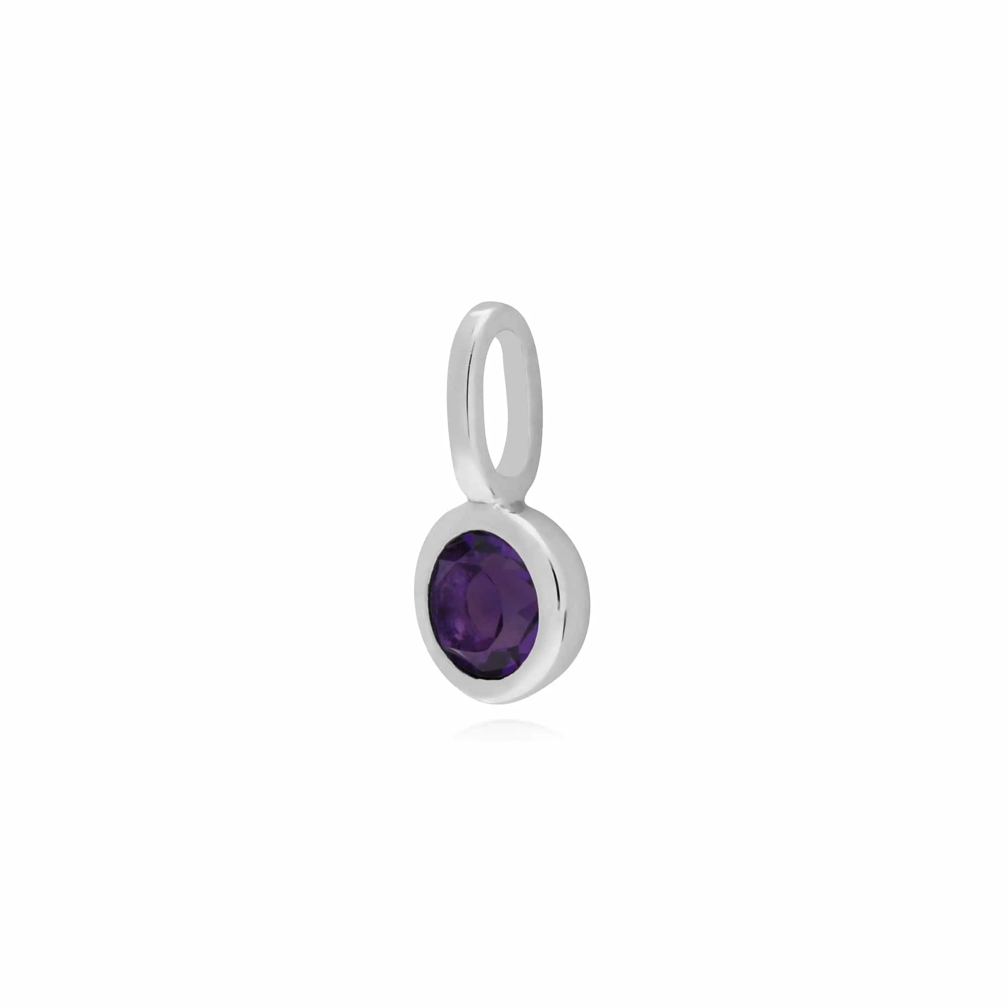 Gemondo Sterling Silver Single Stone Amethyst Charm sold by Gemondo Jewellery product image thumbnail 2