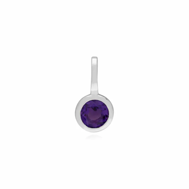 Gemondo Sterling Silver Single Stone Amethyst Charm sold by Gemondo Jewellery