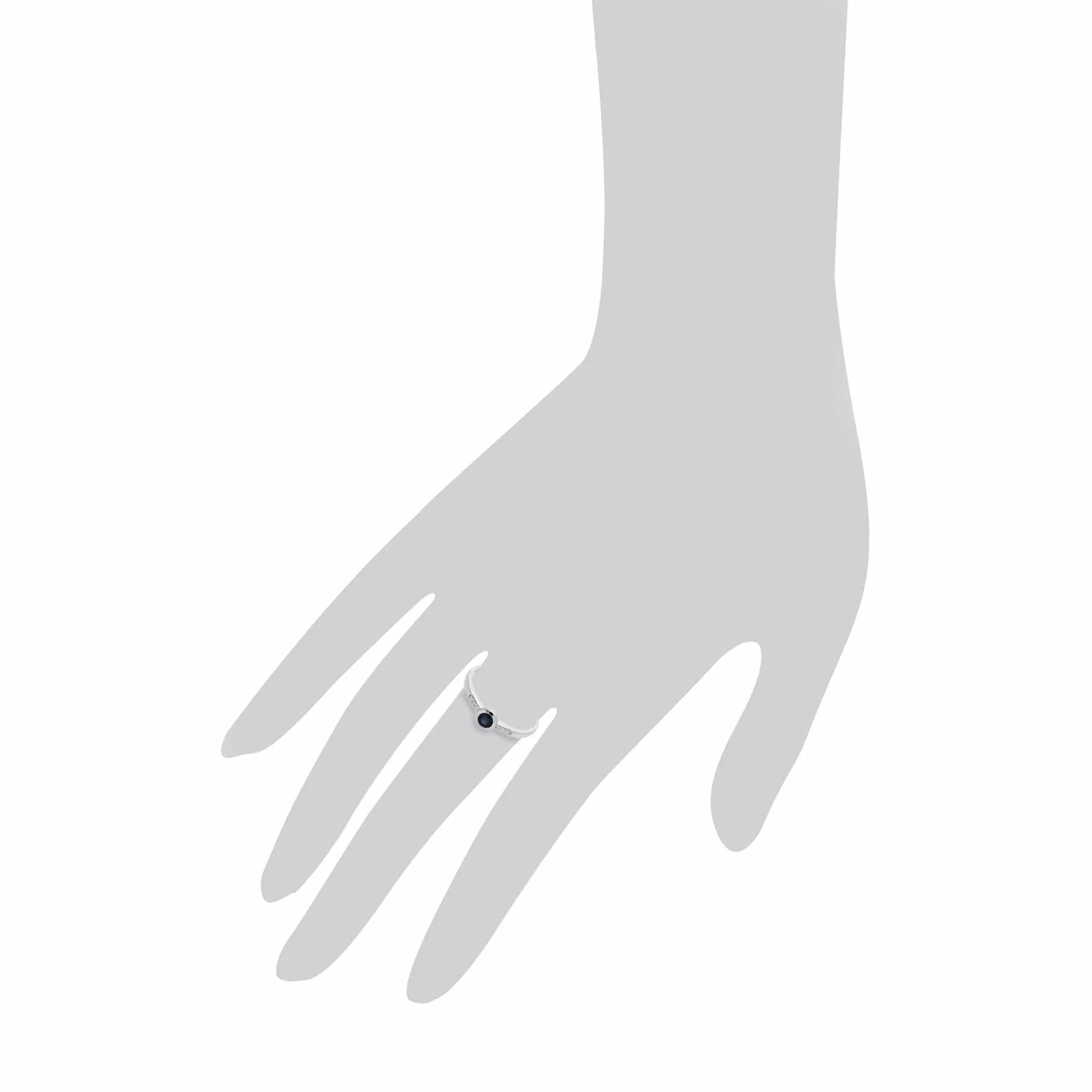 Gemondo 9ct White Gold 0.22ct Sapphire and 0.03ct Diamond Solitaire Ring sold by Gemondo Jewellery product image thumbnail 3
