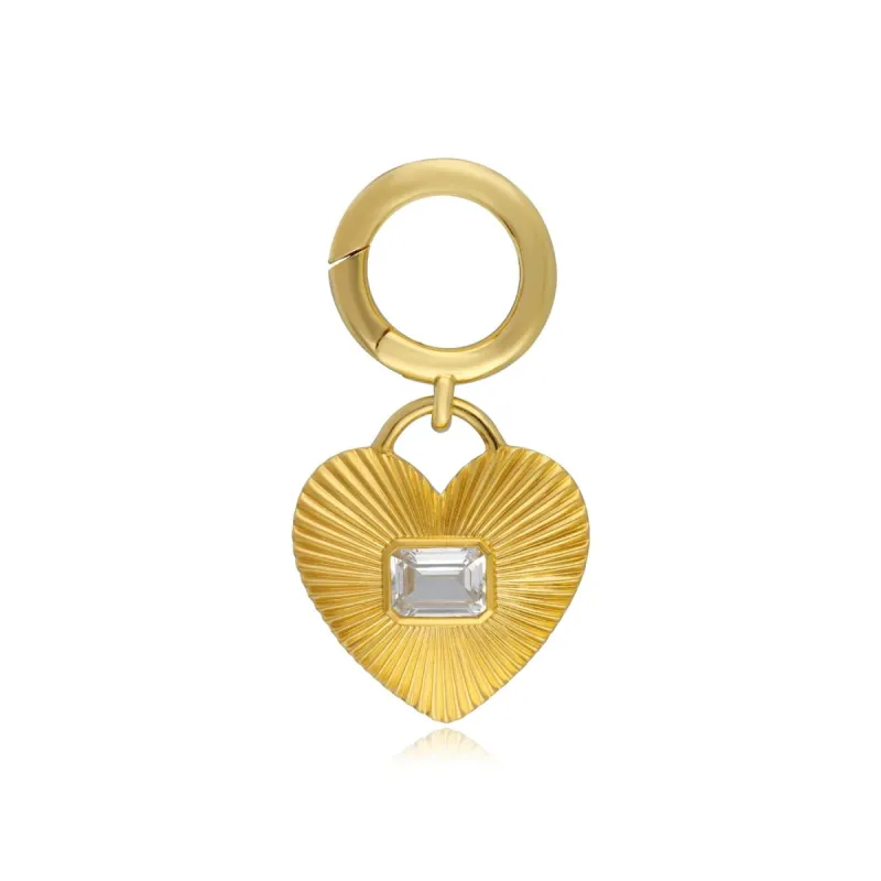 Queen of Paws White Topaz Medium Pet Tag In Gold Plated Silver sold by Gemondo Jewellery