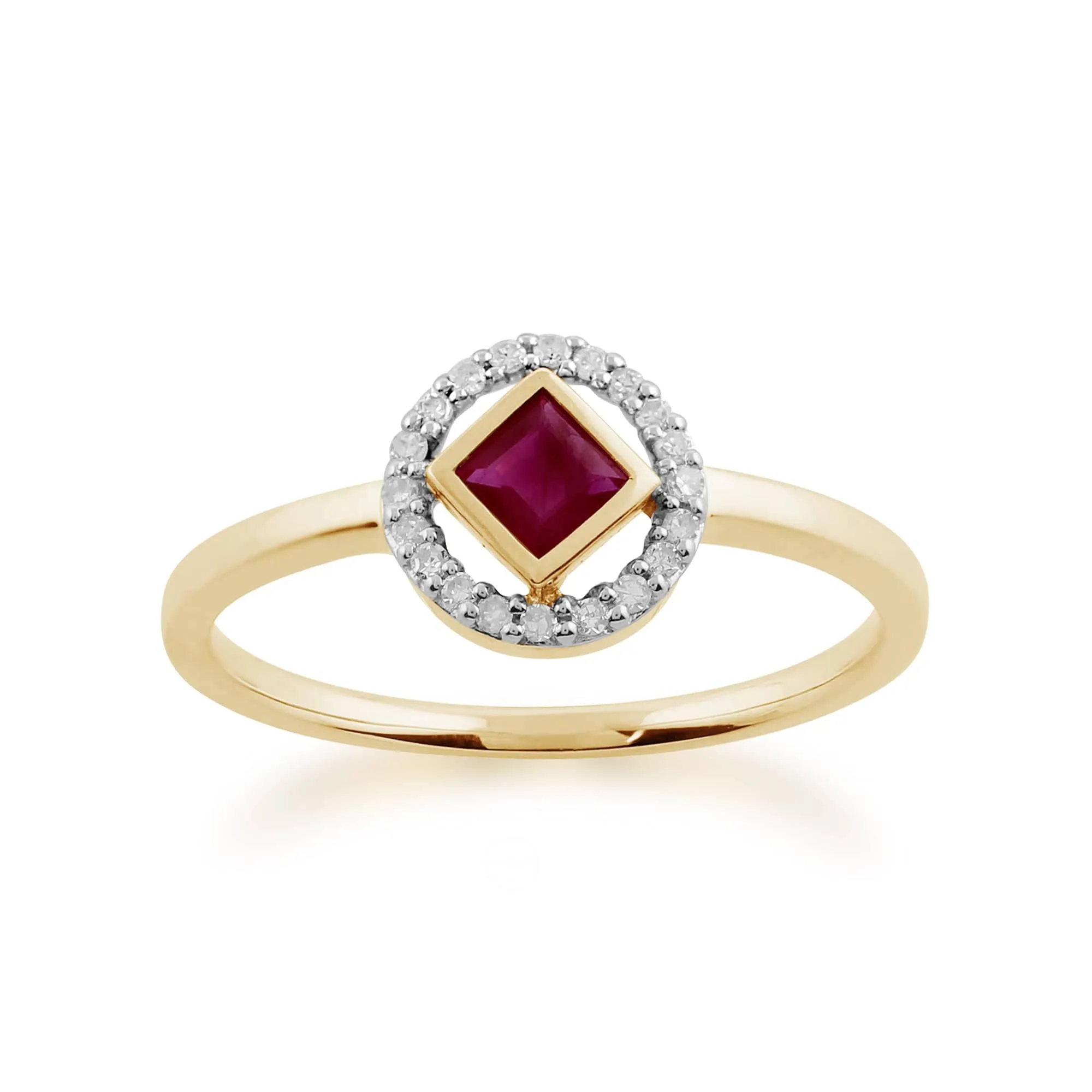 Gemondo 9ct Yellow Gold 0.32ct Ruby & Diamond Ring sold by Gemondo Jewellery