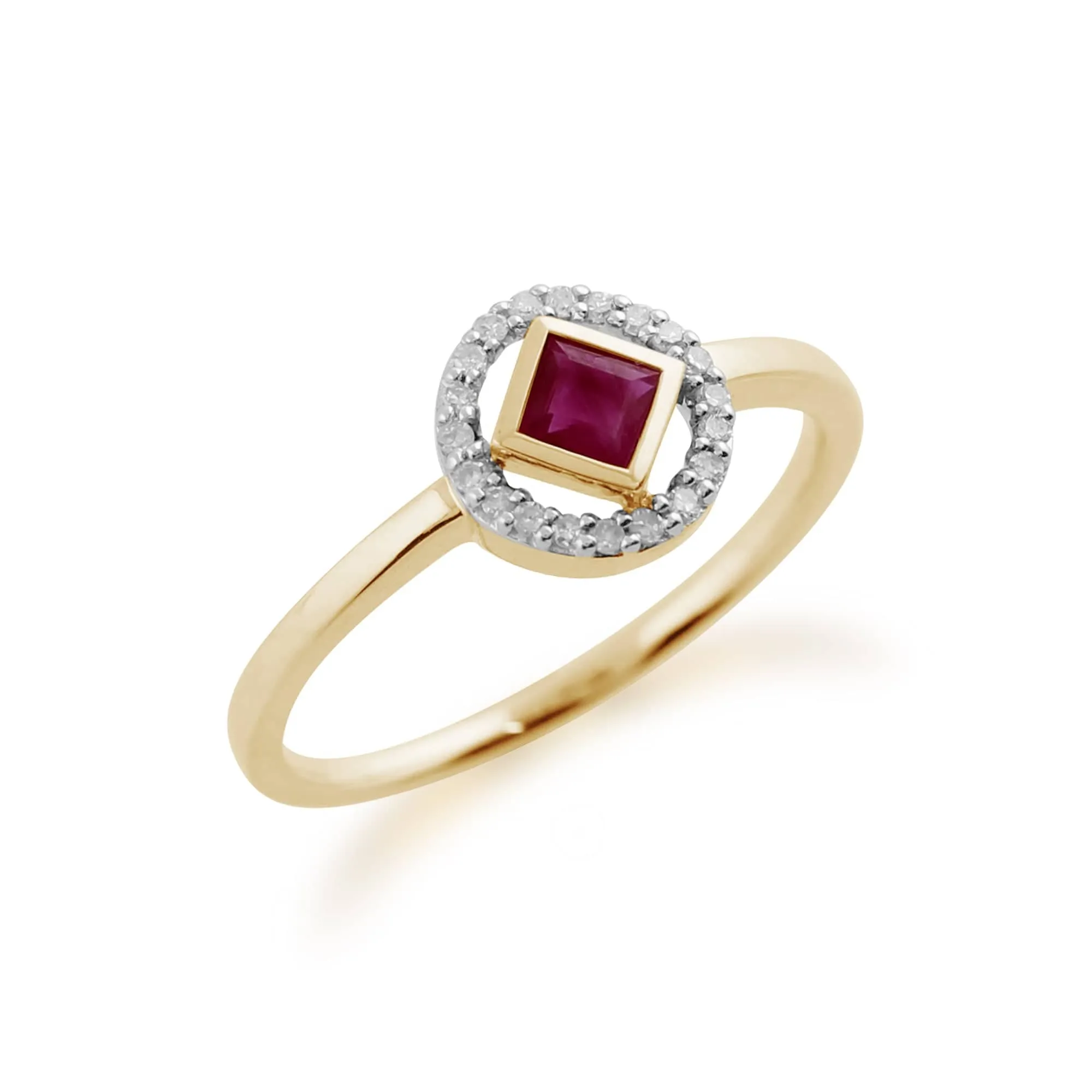 Gemondo 9ct Yellow Gold 0.32ct Ruby & Diamond Ring sold by Gemondo Jewellery product image thumbnail 2