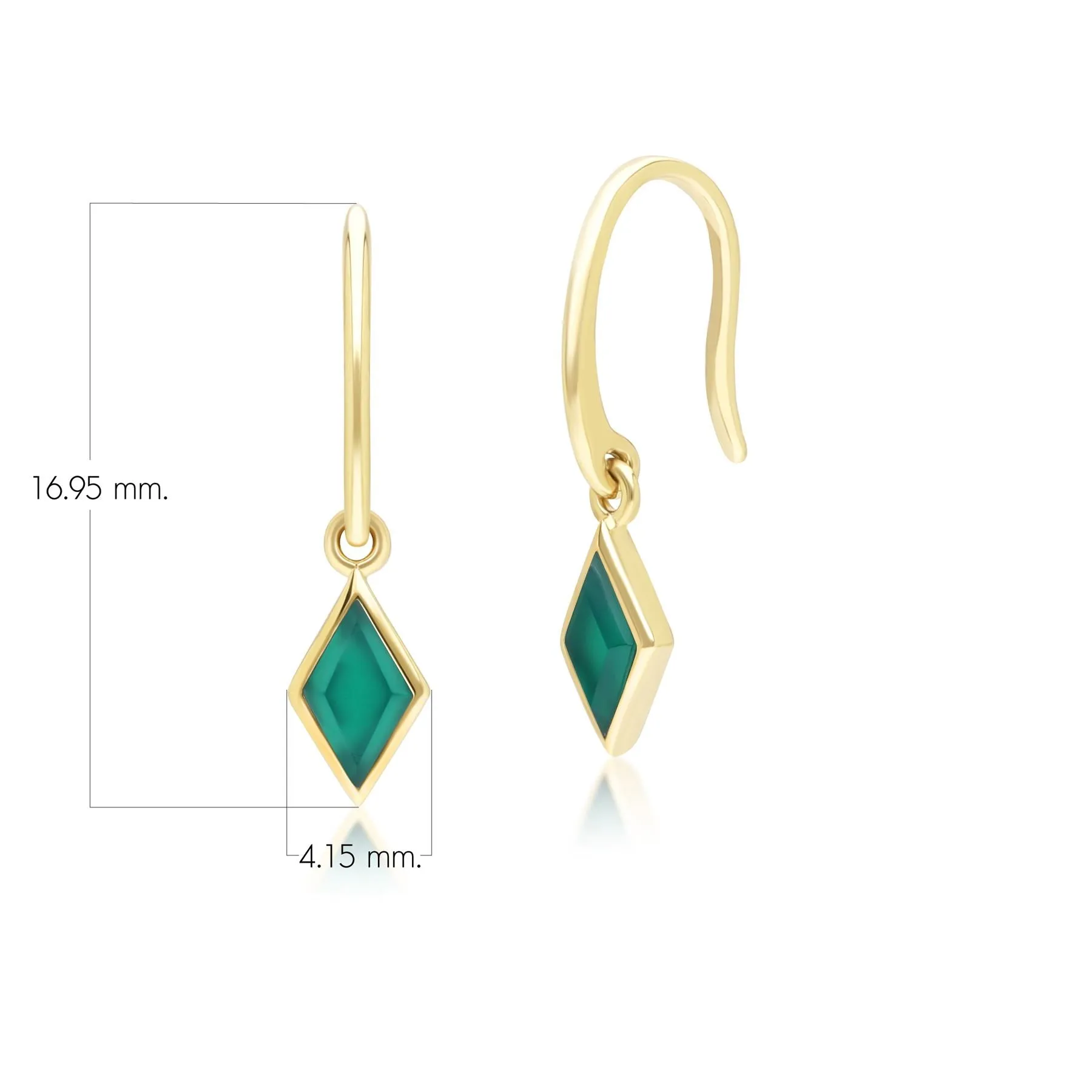Classic Chalcedony Drop Earrings in 9ct Yellow Gold sold by Gemondo Jewellery product image thumbnail 4
