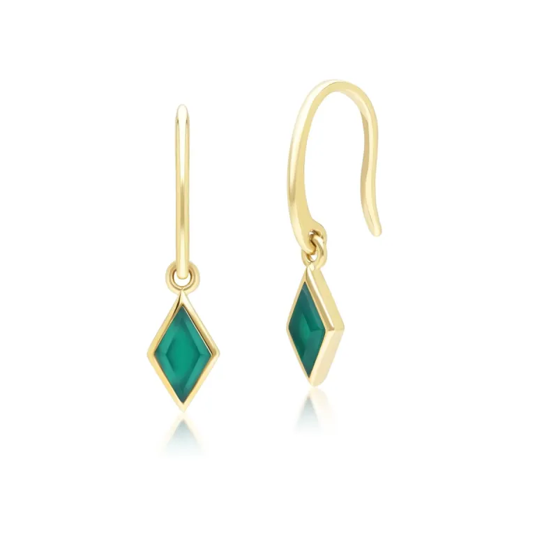Classic Chalcedony Drop Earrings in 9ct Yellow Gold sold by Gemondo Jewellery