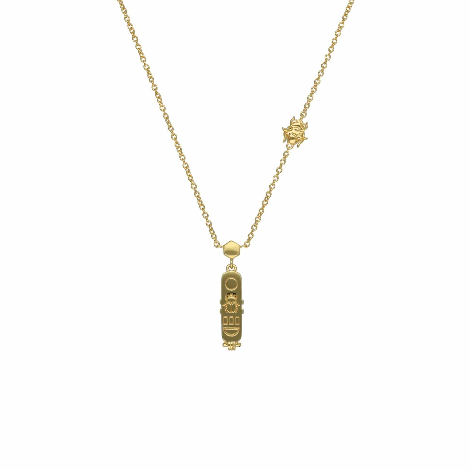 ECFEW™ Turquoise Talisman Necklace in Gold Plated Sterling Silver sold by Gemondo Jewellery product image thumbnail 4