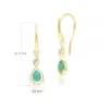 Classic Pear Emerald & Diamond Drop Earrings In 9ct Yellow Gold sold by Gemondo Jewellery