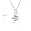 Floral Emerald & Diamond Pendant Necklace in 9ct Yellow Gold sold by Gemondo Jewellery
