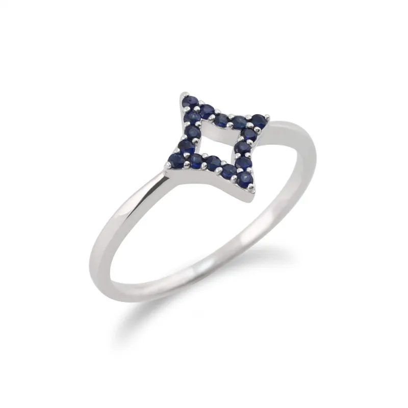 Gemondo 925 Sterling Silver 0.17ct Sapphire Star Ring sold by Gemondo Jewellery