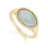 Classic Oval Green Jadeite Ring in 9ct Yellow Gold sold by Gemondo Jewellery
