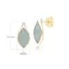 Classic Marquise Green Jadeite Stud Earrings in 9ct Yellow Gold sold by Gemondo Jewellery