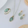 Classic Marquise Green Jadeite Stud Earrings in 9ct Yellow Gold sold by Gemondo Jewellery