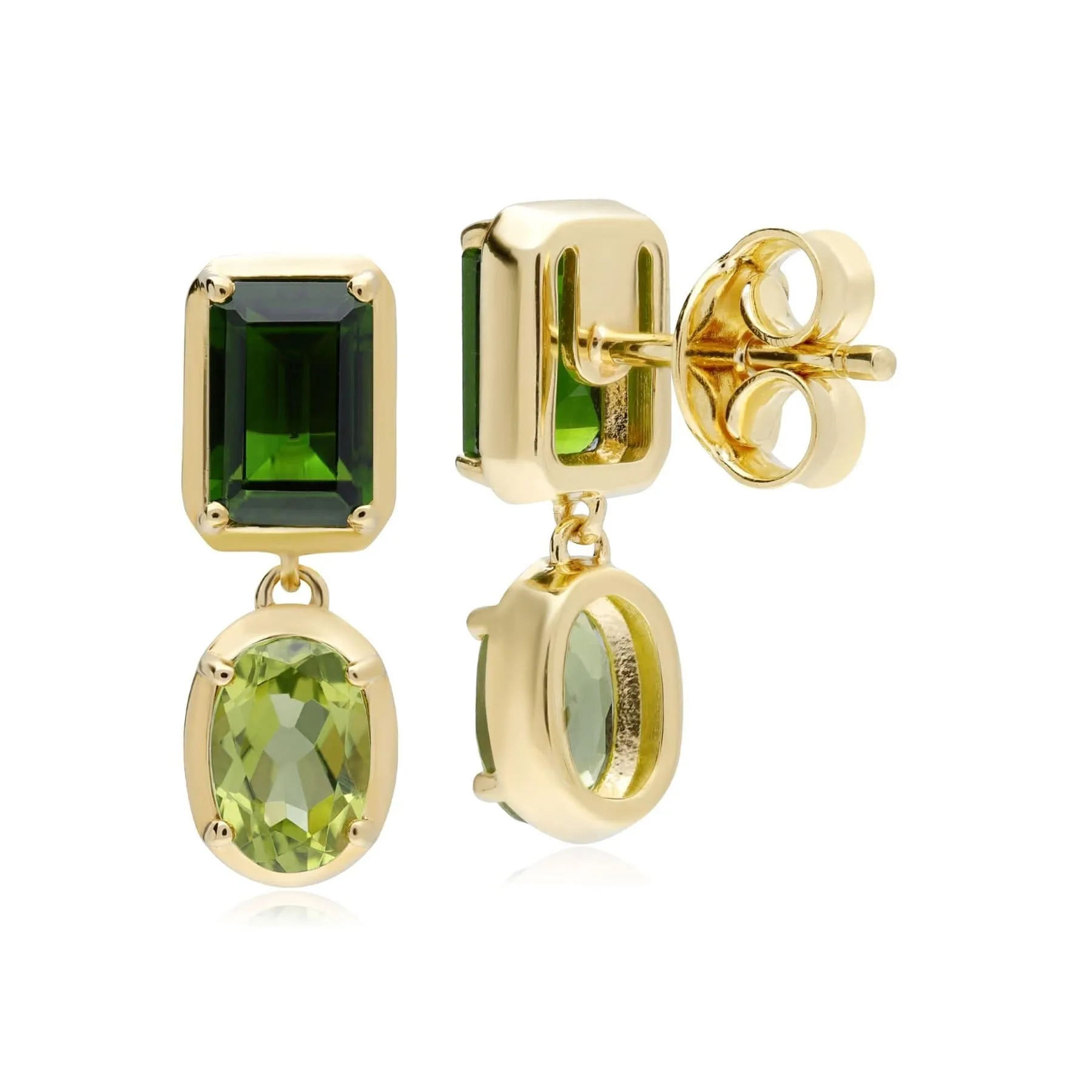 ECFEW™ Creator Chrome Diopside & Peridot Dangle Earrings In Sterling Silver sold by Gemondo Jewellery product image thumbnail 2