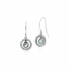 Classic Tear Drop Blue Topaz & Marcasite Drop Earrings & 45cm Necklace Set sold by Gemondo Jewellery