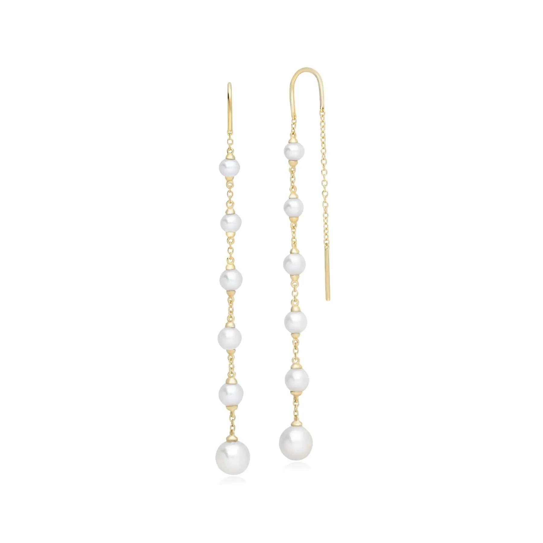 ECFEW™ Unifier Pearl Dangle Drop Earrings In Sterling Silver sold by Gemondo Jewellery