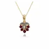 9ct Yellow Gold 0.43ct Natural Ruby & Diamond Pendant on 45cm Chain sold by Gemondo Jewellery