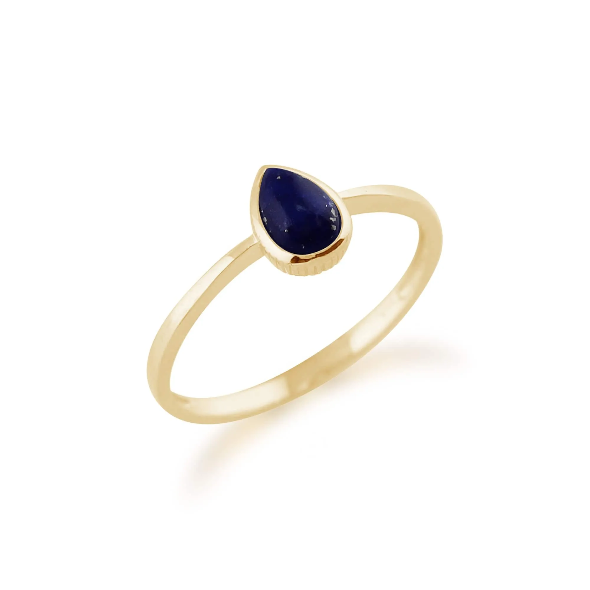 Gemondo 9ct Yellow Gold 0.35ct Lapis Lazuli Single Stone Pear Framed Ring sold by Gemondo Jewellery product image thumbnail 2