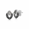 Gemondo Sterling Silver Art Deco Clear Topaz & Marcasite Stud Earrings sold by Gemondo Jewellery