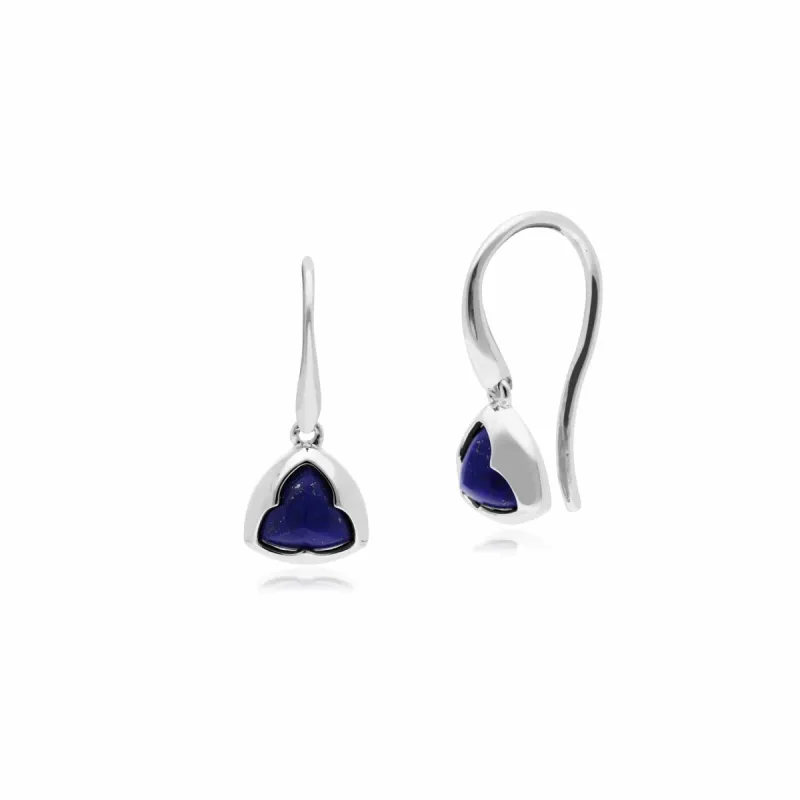 Gemondo Sterling Silver Prism Lapis Lazuli Small Drop Earrings sold by Gemondo Jewellery