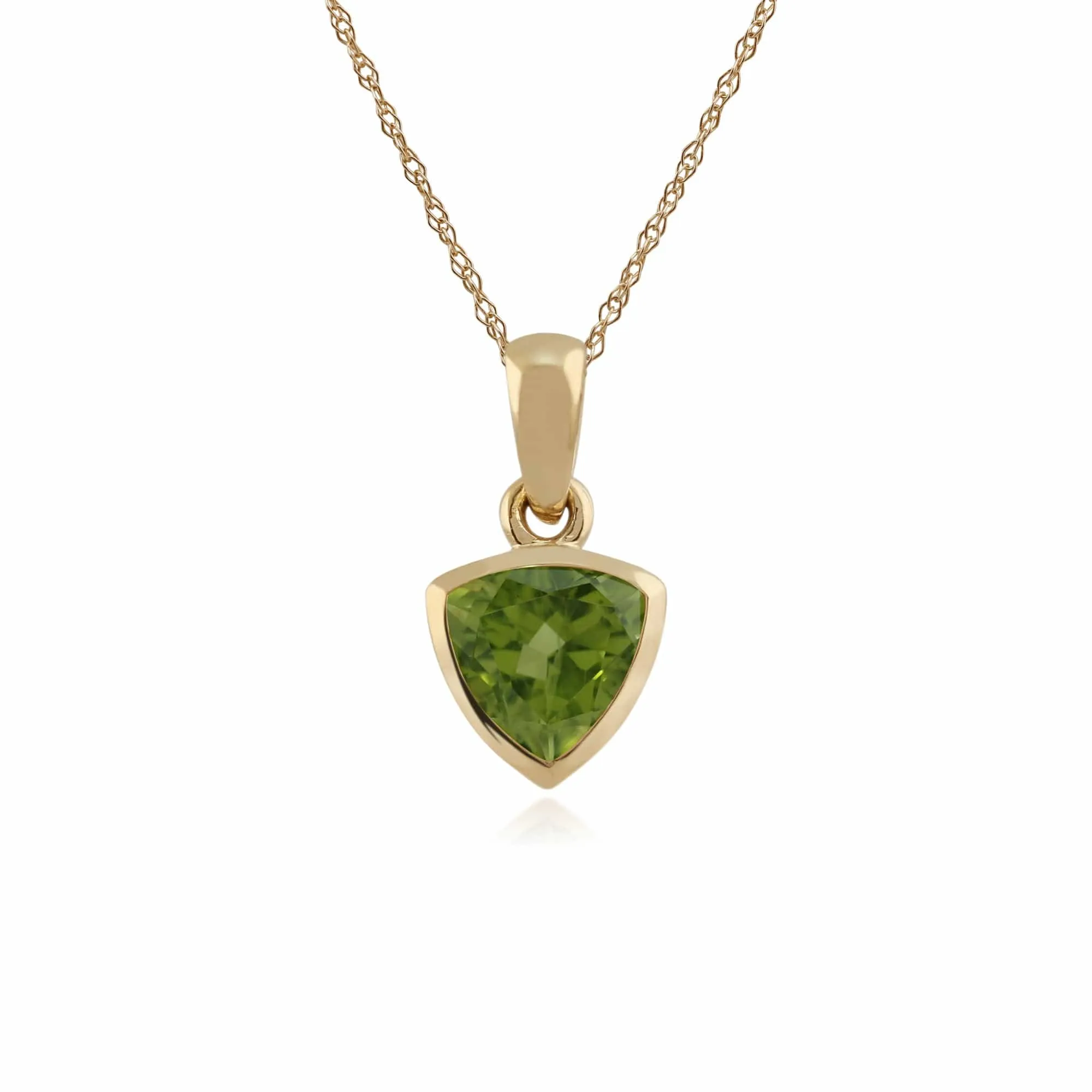 Gemondo 9ct Yellow Gold 1.25ct Peridot Pendant on 45cm Chain sold by Gemondo Jewellery