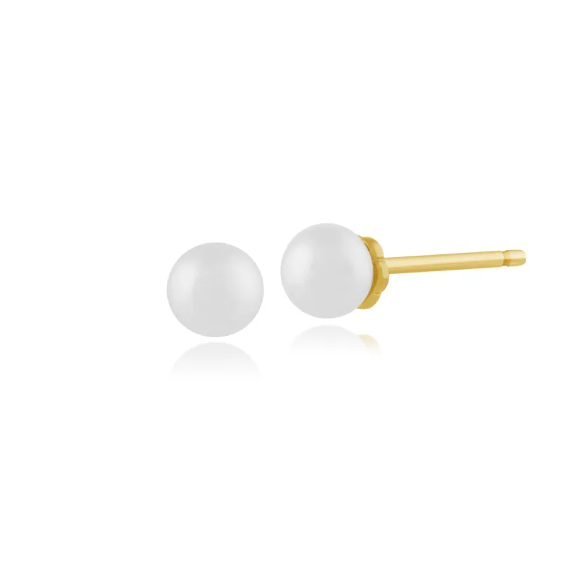 Gemondo 925 Gold Plated Sterling Silver 0.86ct Freshwater Pearl Stud Earrings sold by Gemondo Jewellery