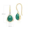 Irregular Malachite & Topaz  Drop Earrings In 18ct Gold Plated SterlIng Silver sold by Gemondo Jewellery