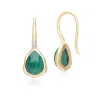 Irregular Malachite & Topaz  Drop Earrings In 18ct Gold Plated SterlIng Silver sold by Gemondo Jewellery