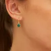 Irregular Malachite & Topaz  Drop Earrings In 18ct Gold Plated SterlIng Silver sold by Gemondo Jewellery