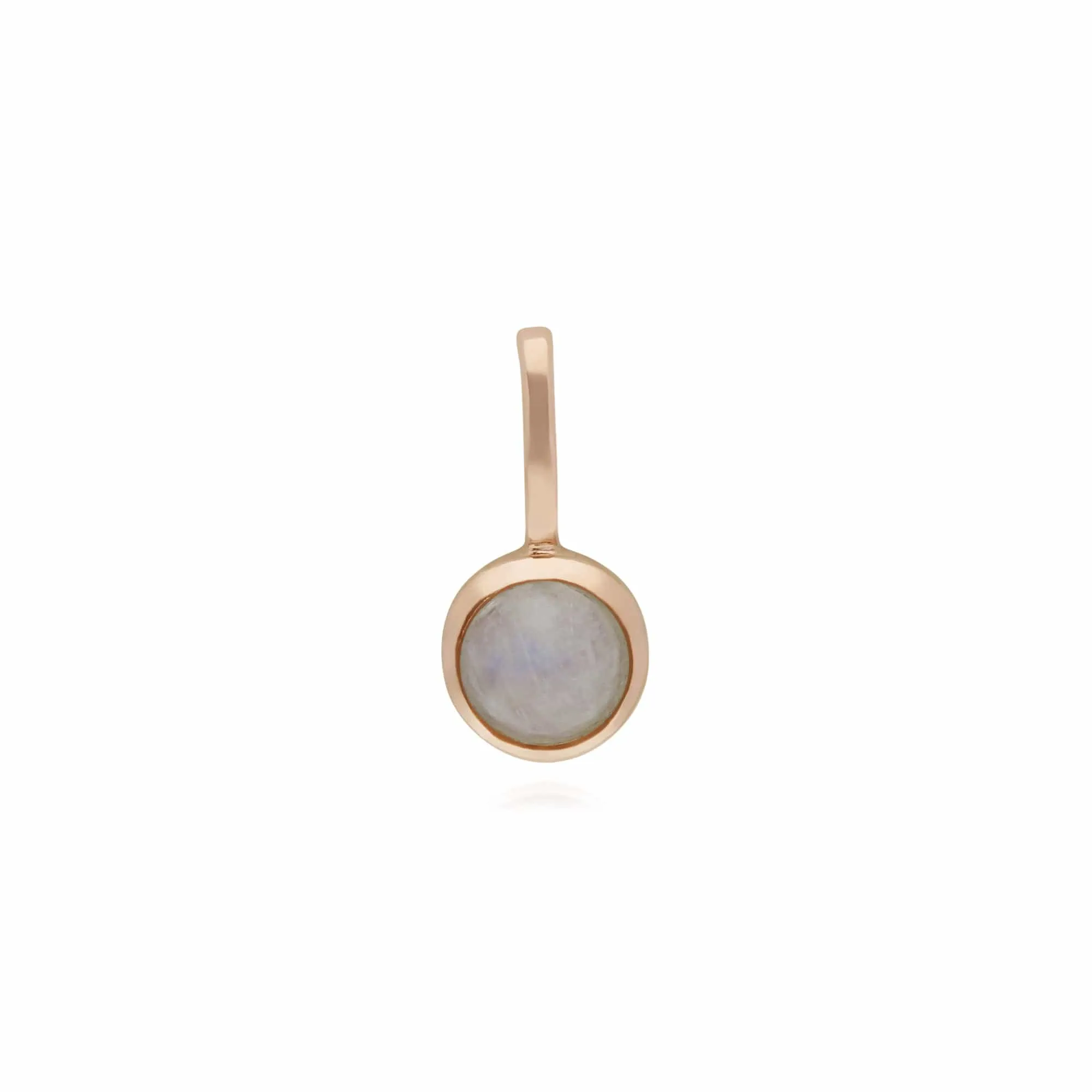 Gemondo Rose Gold Plated Sterling Silver Rainbow Moonstone Charm sold by Gemondo Jewellery